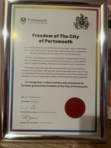 Freedom of the City award page image